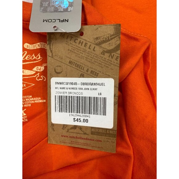 NWT Mitchell & Ness Men's Lg John Elway #7 Throwback T-Shirt 100% Cotton - Picture 11 of 13
